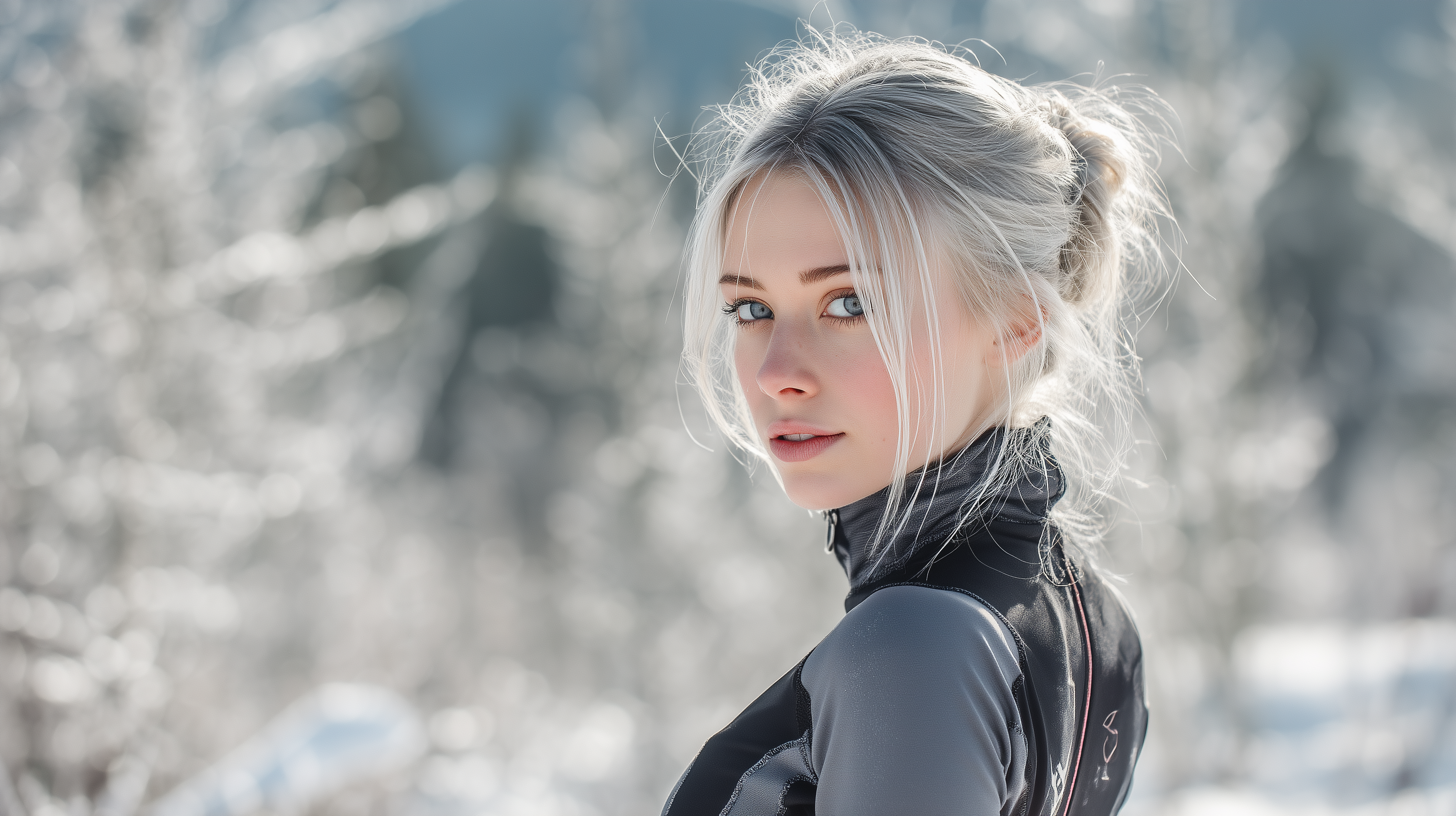 Platinum Blonde Loose Curl Hairstyle
